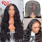 4,5 дюймовые T-образные парики RXY, передние парики из человеческих волос на сетке, парики для черных женщин, бразильские парики на сетке, предварительно выщипанные Детские волосы Remy