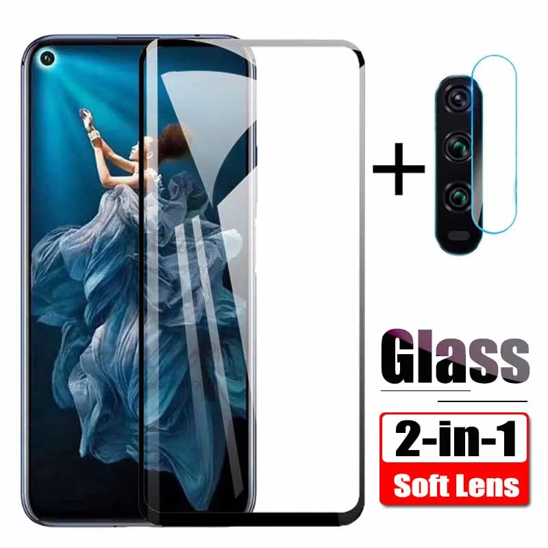 Закаленное стекло 2 в 1 для Honor 20 Pro Защитная пленка экрана камеры Huawei AL10