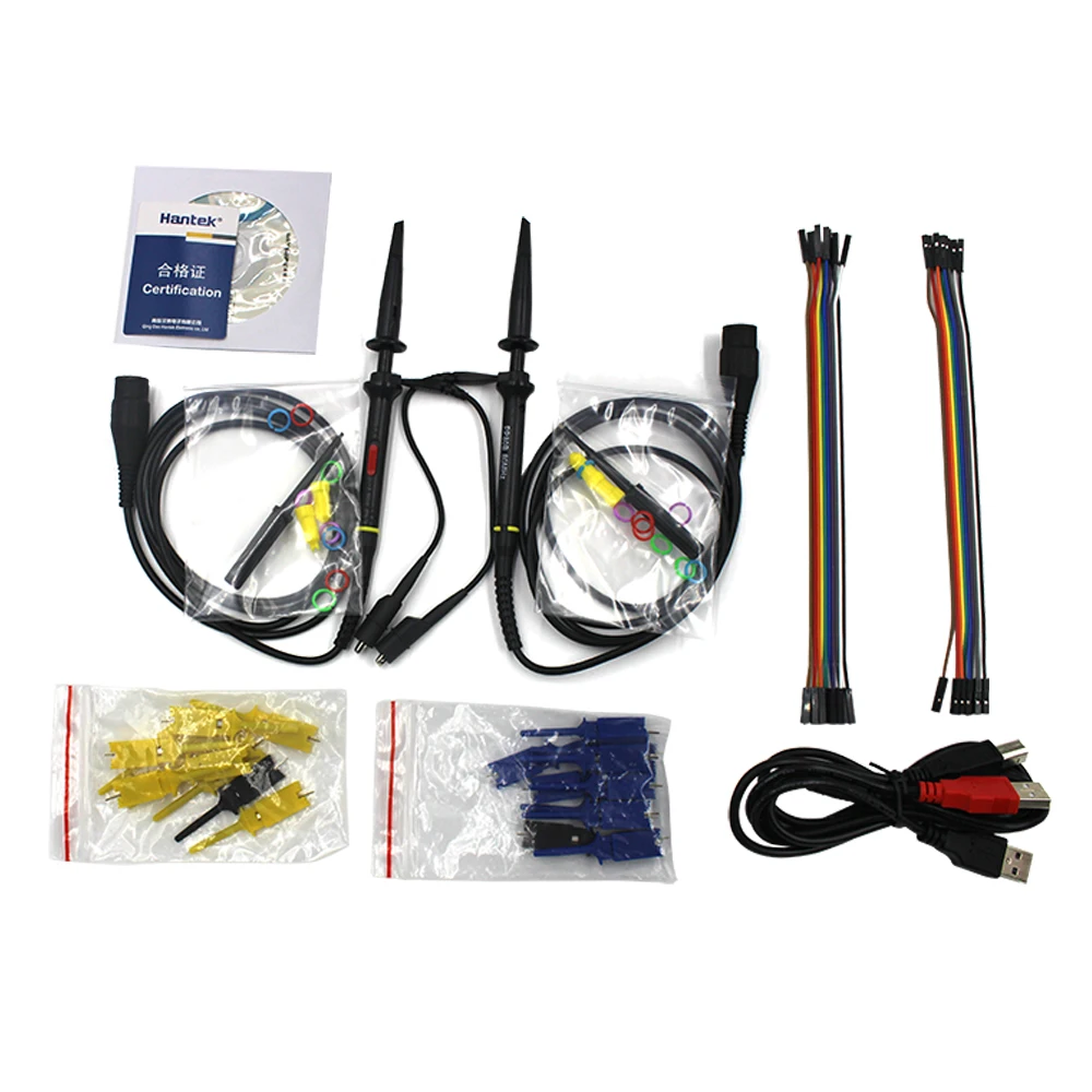 

Hantek Official 6022BL PC USB Oscilloscope 2 Digital CH 20MHz Bandwidth 48MSa/s Sample Rate 16 Channels Logic Analyzer