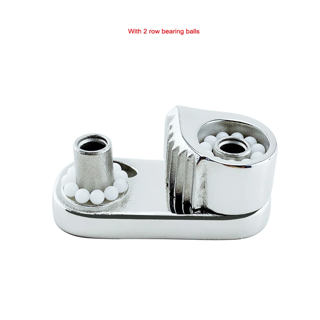 2X Stainless Steel 2 Row Matic Ball Bearing Cam Cleat leading Ring Pilates Equipment Boat Fast Entry Rope Wire Fairlead Sailboat |