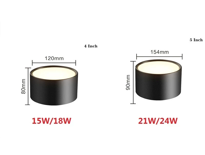 Поверхностного монтажа 5 Вт 7 9 12 15 светодиодный вниз светильник водителя