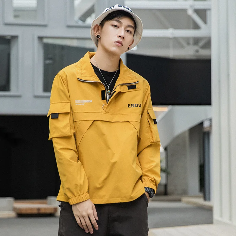 Ветровка мужская Светоотражающая в стиле хип-хоп уличная одежда Харадзюку