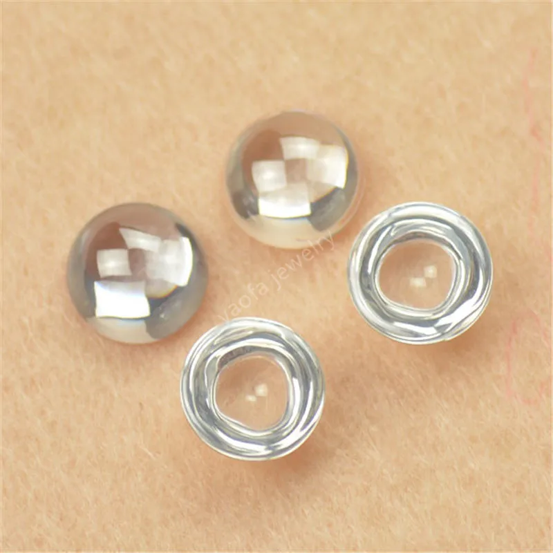 Заводская цена 6 ~ 12 мм # белые сапфиры круглые бусины с кабошоном вырезанные