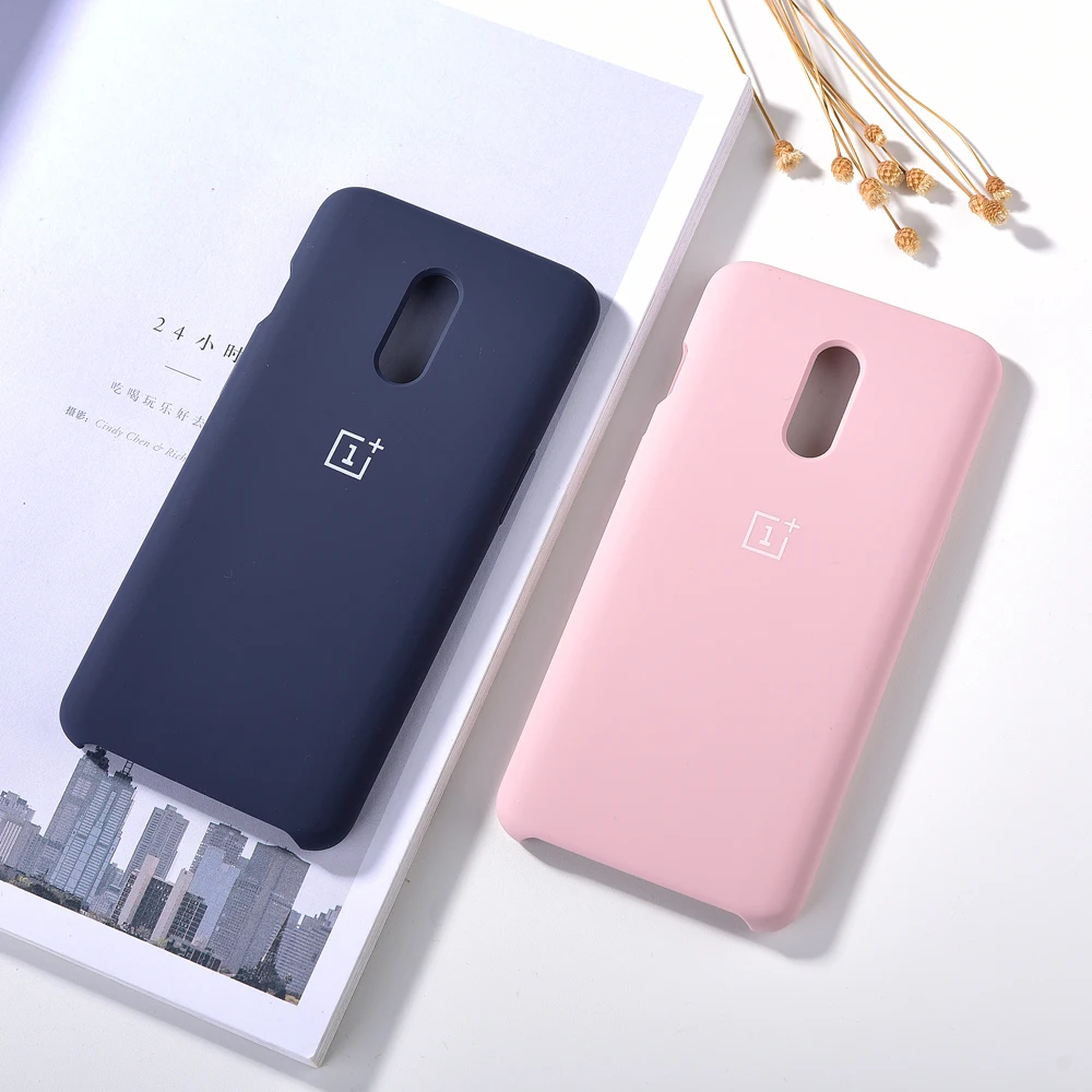 Оригинальный жидкий силиконовый чехол Oneplus 7/7 Pro Мягкий защитный шелковистый