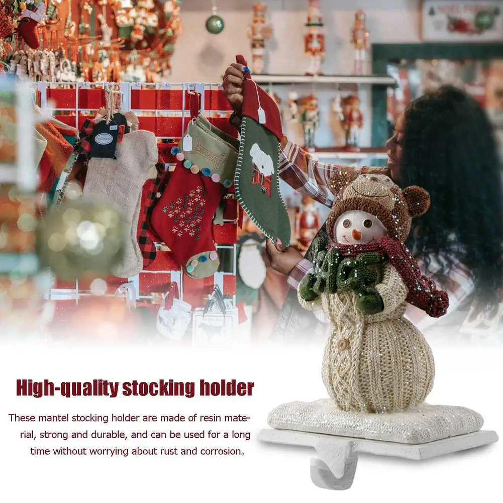 Чулочные Крючки из смолы и металла вешалка для чулок снеговик с совой маленький