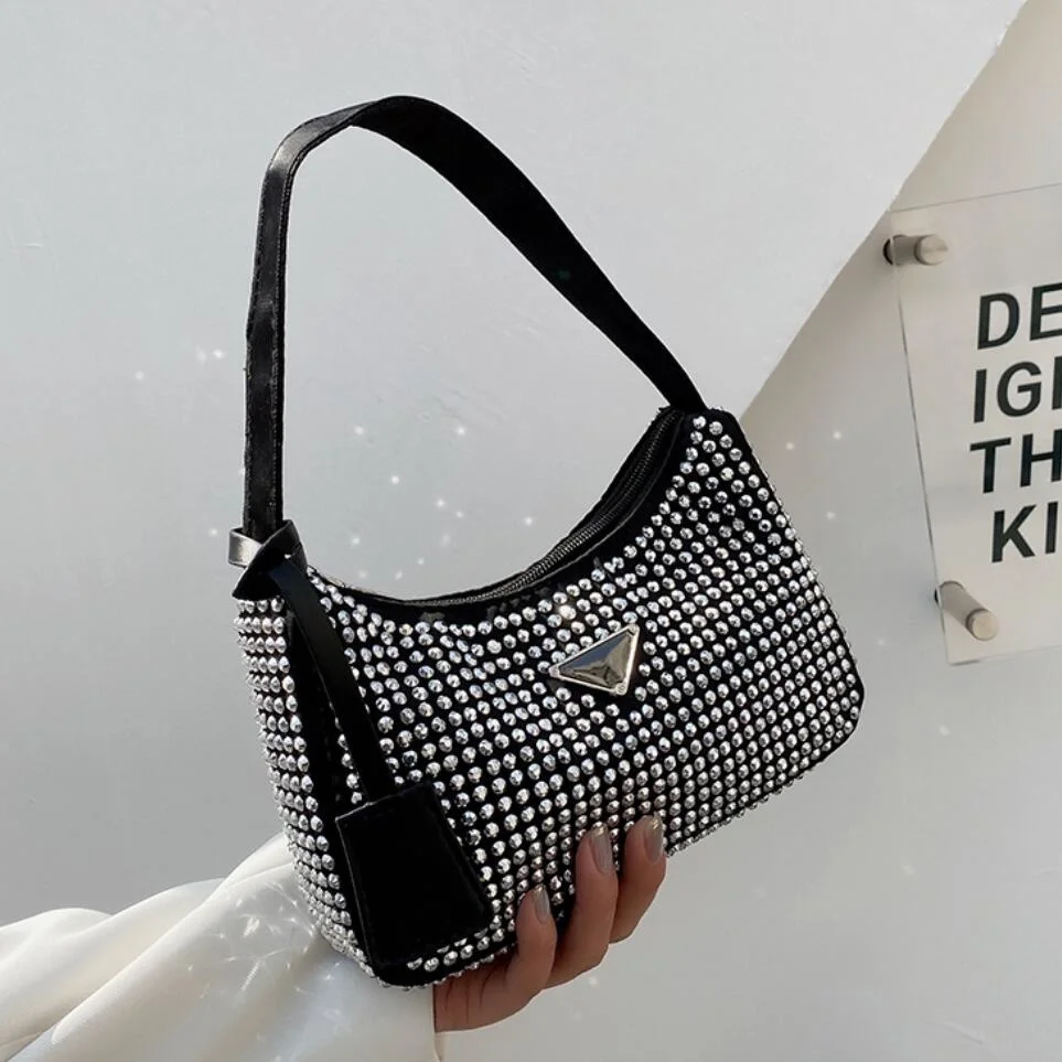 

Diamond Square Tote bag 2021 Summer New High-quality PU Leather Women's Designer Handbag Luxury brand Shoulder bag Armpit bag