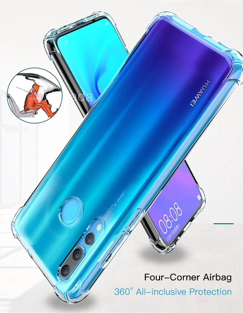 Прозрачный чехол для huawei Honor 9X Премиум чехол мягкий бампер Противоударная Подушка раковина Силиконовый ТПУ чехол