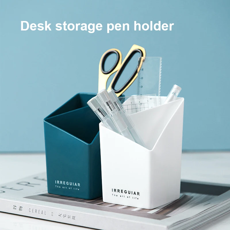 

Office Pen Holders Desktop Geometric Storage Boxes Student Makeup Storage Racks School Multifunctional Table Organizer