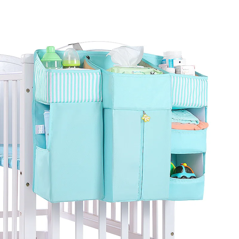 

Portable Baby Crib Organizer Bed Hanging Bag for Baby Essentials Diaper Storage Cradle Bag Crib Bedding Set Bedside Diaper