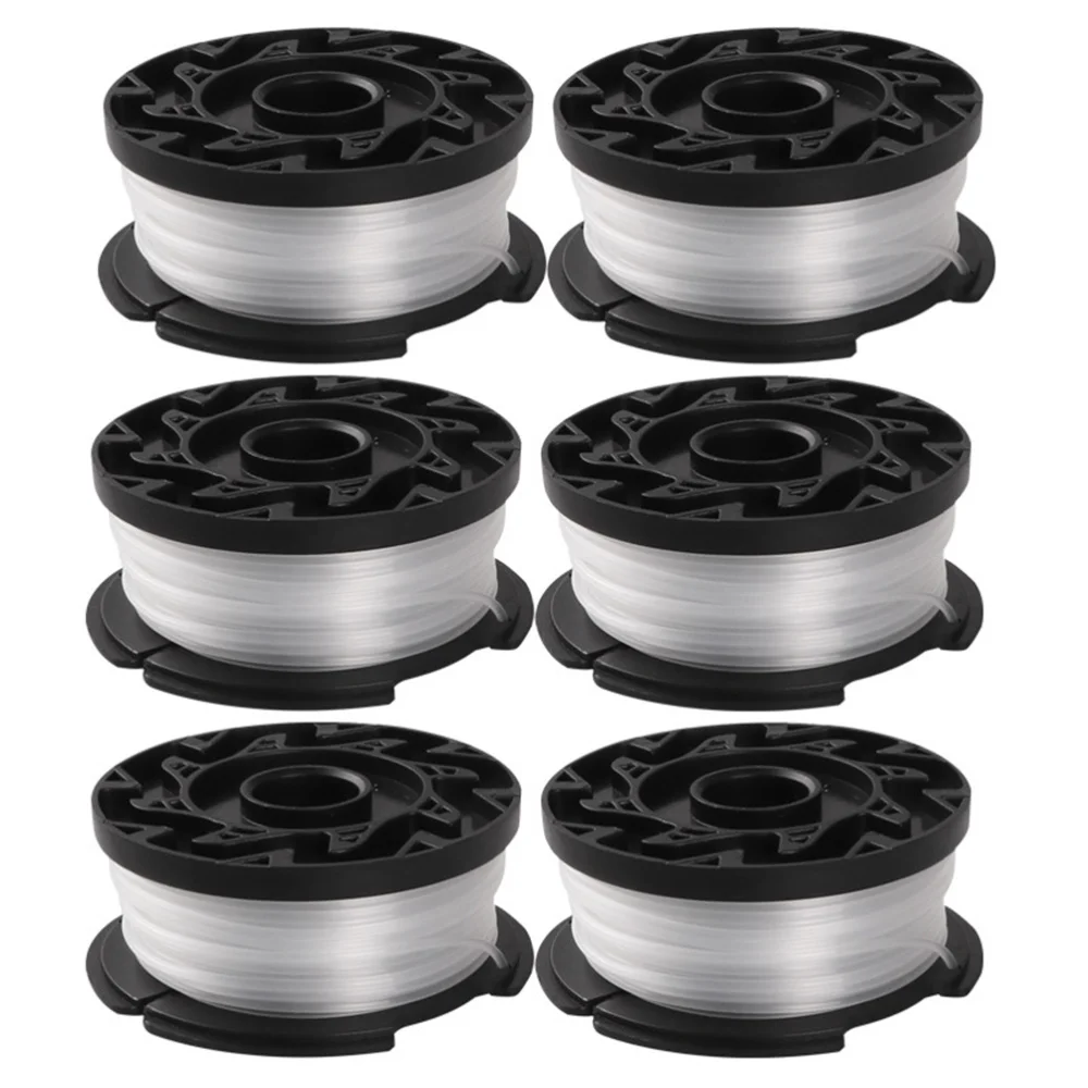 

6PCS Replacement String Trimmer Nylon Grass String Trimmer Mower Line Wire Replacement Spool Compatible for BLACK DECKER (Black)