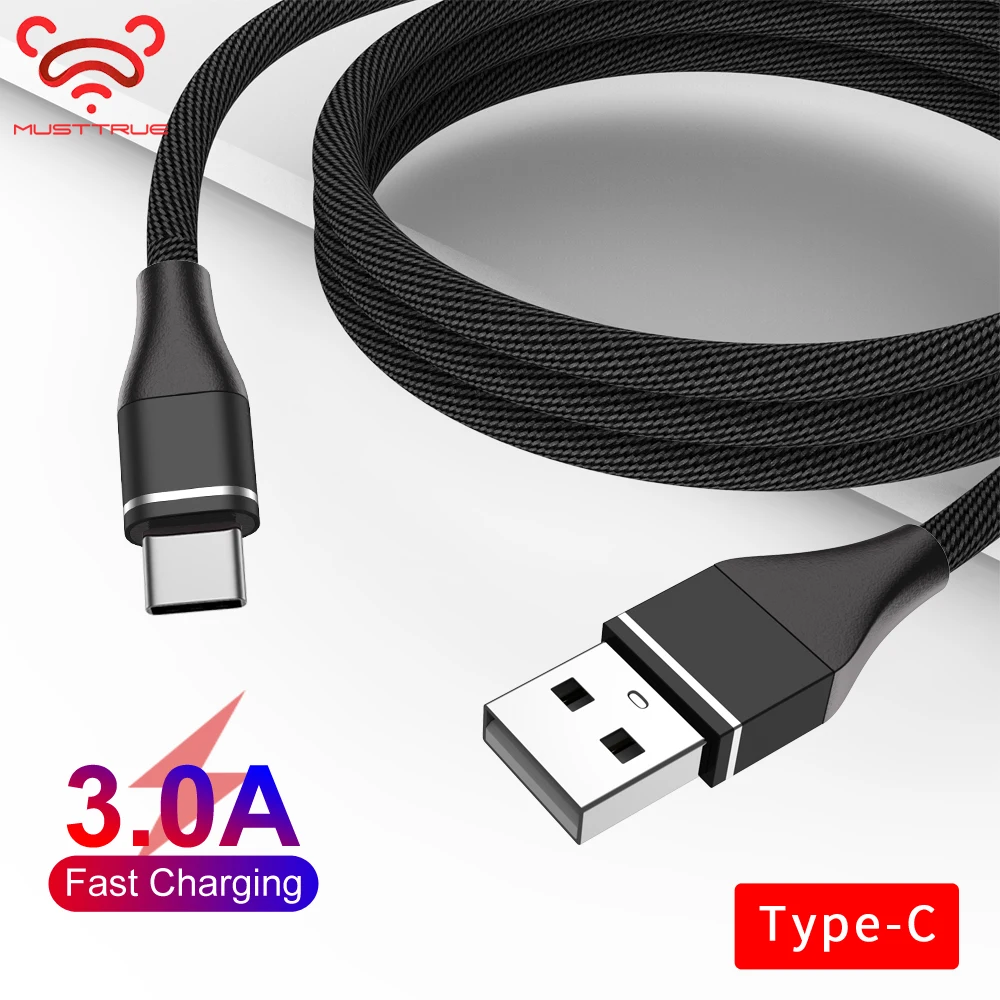 MUSTTRUE зарядный кабель для мобильного телефона type C xiaomi mi 9 oneplus 7 pro USB быстрое