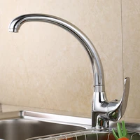 queexu kitchen faucets 360 degree tap for kitchen swivel solid zinc alloy kitchen mixer cold and hot single hole water