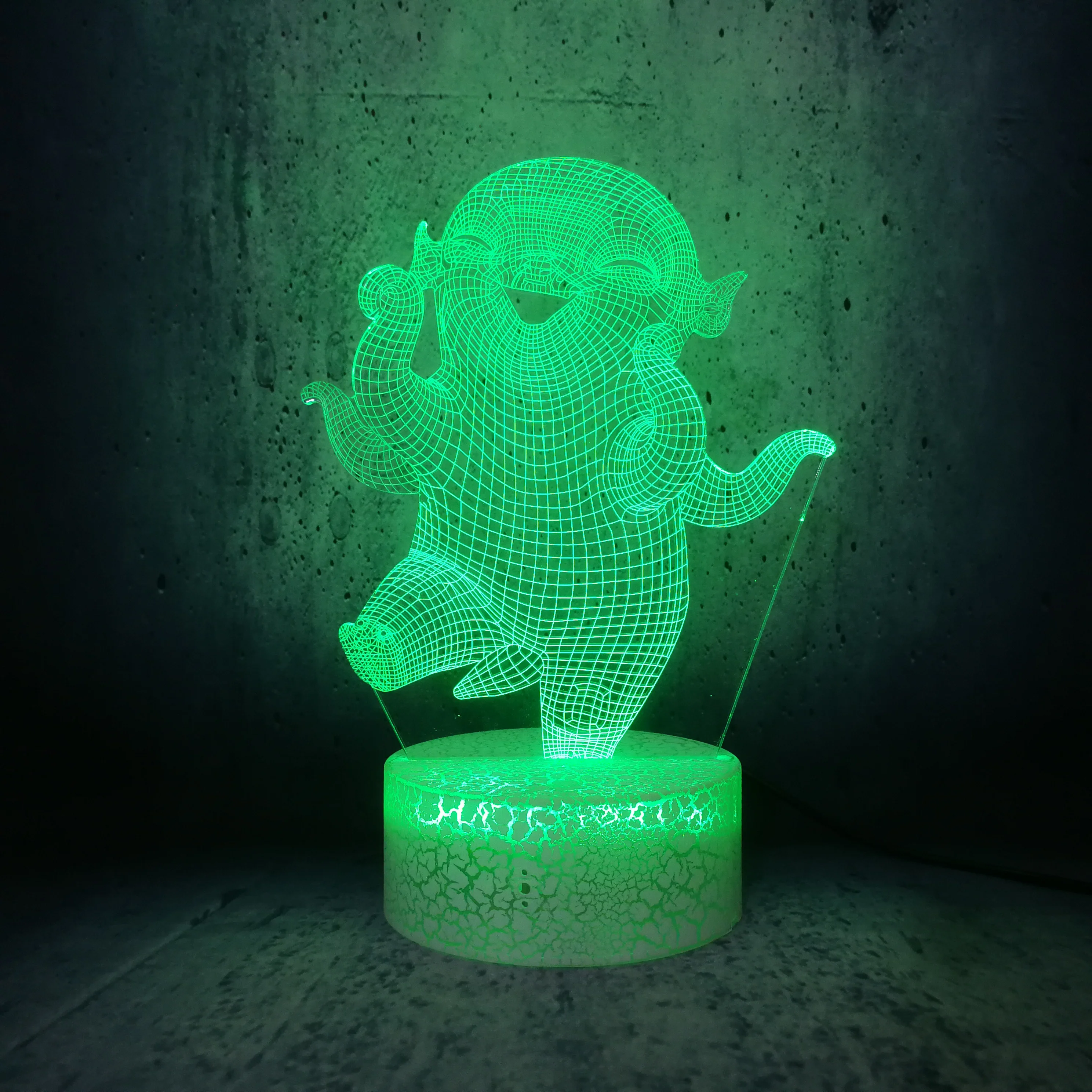 Китайский мультфильм горячий фильм роль милый Wuba 3D Светодиодная лампа маленький