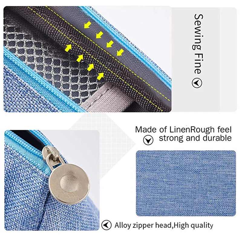 Большая вместительная цветная Льняная сумка для хранения маркеров и карандашей