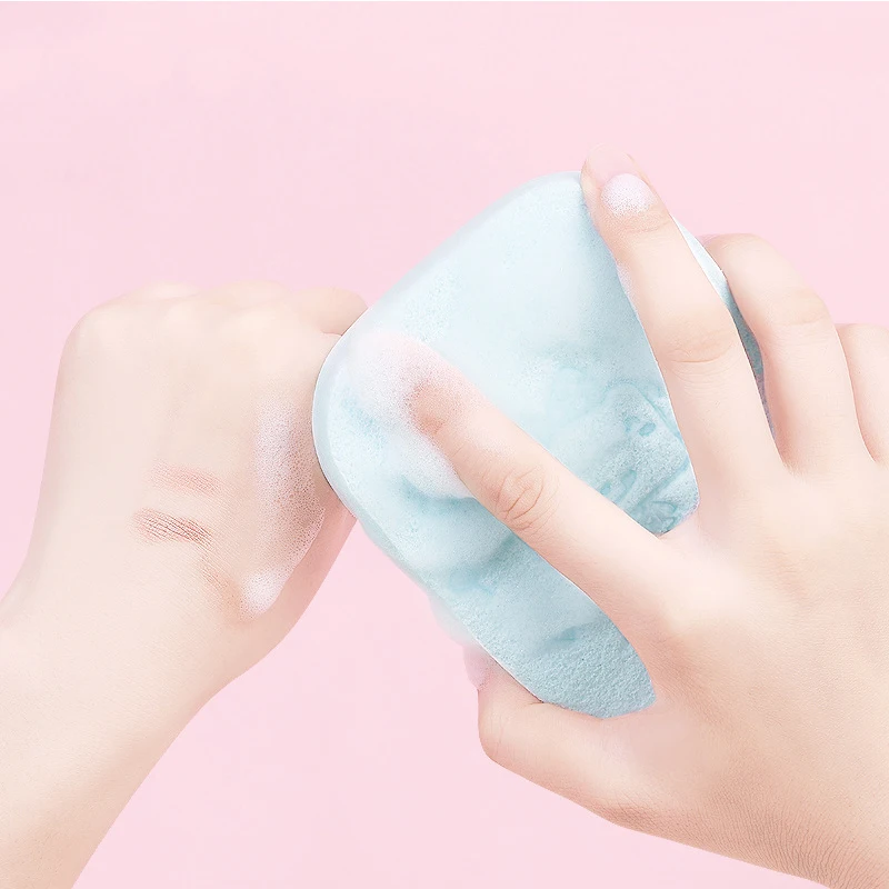 1 шт. 2 цвета натуральная водоросли очищающая смывающая губка для лица модные