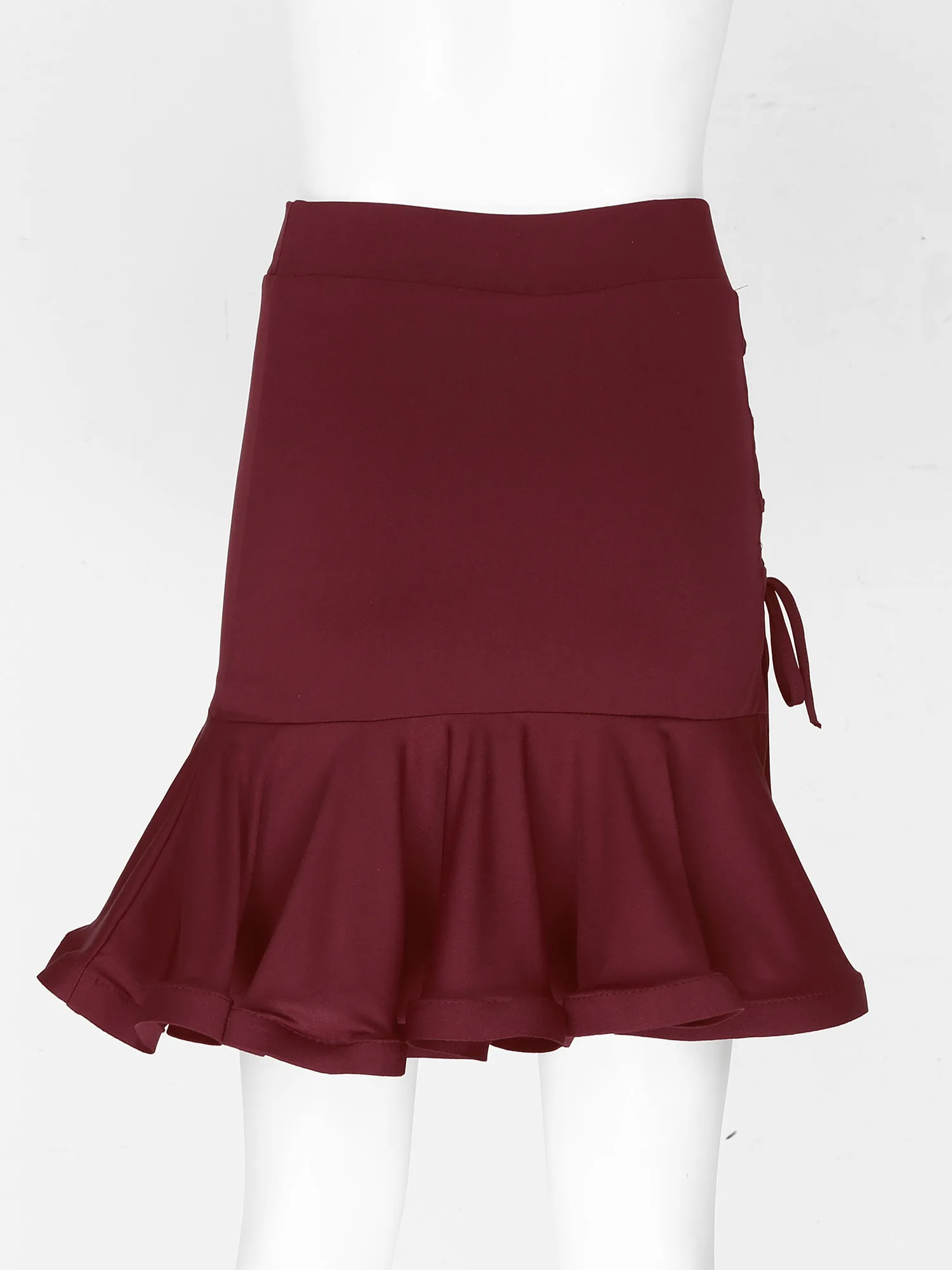 Взрослые латинская юбка для танцев бальный Танго Свинг Румба сбоку Разделение на