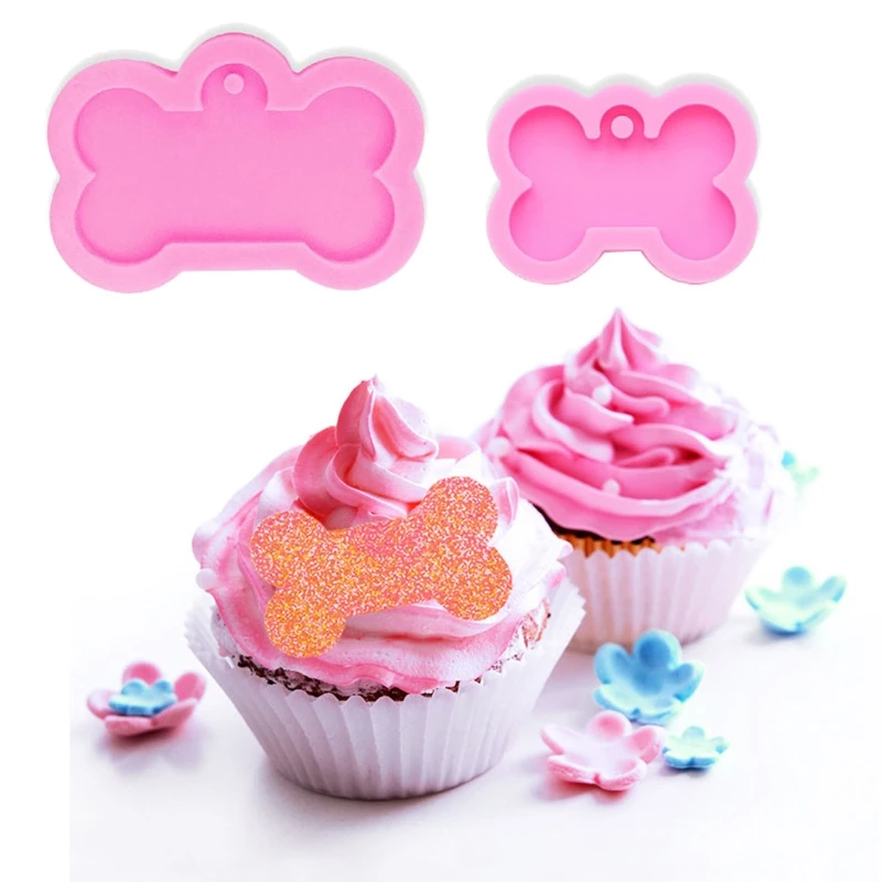 

2 Sizes DIY Silicone Bone Shape Pendant Resin Mold DIY Dog Tag Dog Bone Shaped Keychain Resin Mold Resin Crafting Tools