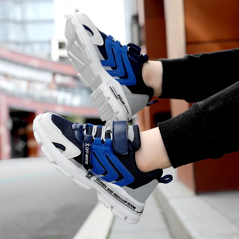 

2020 New Spring Kids Shoes Leather Color Matching Children's Tennis Breathable Sport Shoes Fashion Footwear Girls Boys Sneakers