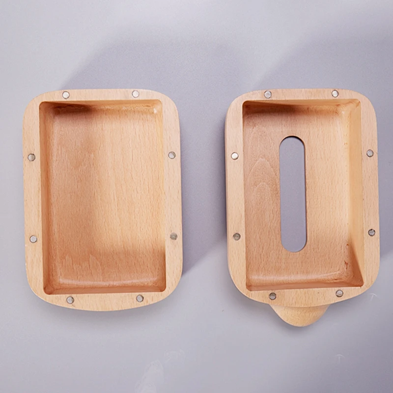 

Wooden Tissue Box Miniature Figurines Animals Household Paper Table Creative Desktop Storage Box Home Decor