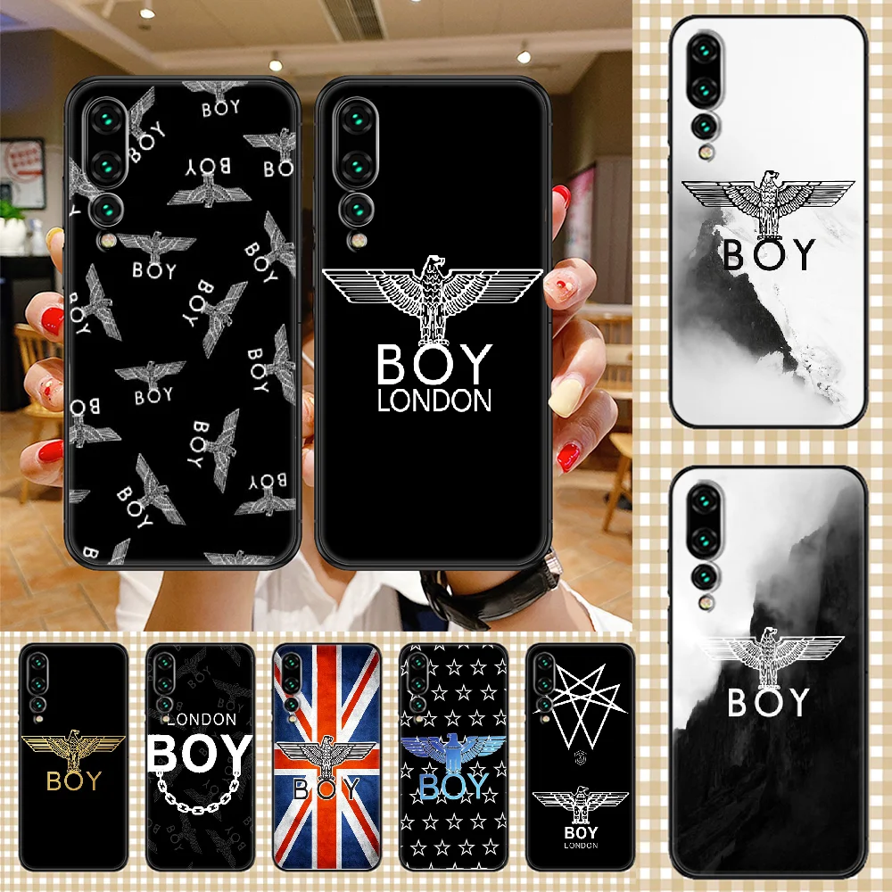 

boy fashion Brand London Phone case For Huawei P Mate P10 P20 P30 P40 10 20 Smart Z Pro Lite 2019 black luxury cell cover tpu