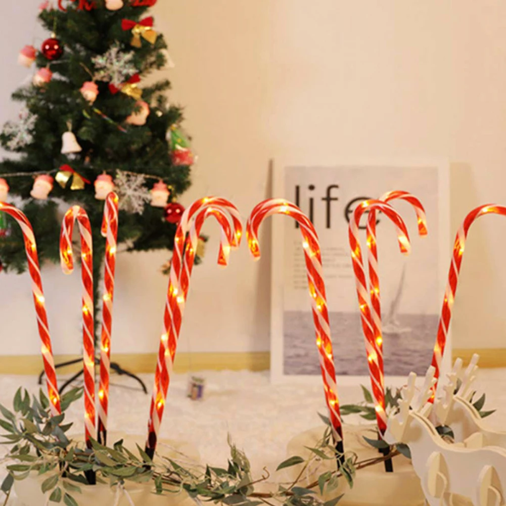 

Solar Lamp Garden Christmas Candy Cane Light Solar Powered Garden Lights Led Christmas Tree Decoration for Garden Pathway Lawn
