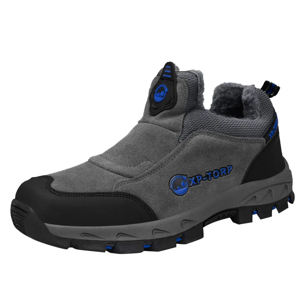 Модная мужская обувь для пеших прогулок бархатная Теплая спортивная улицы