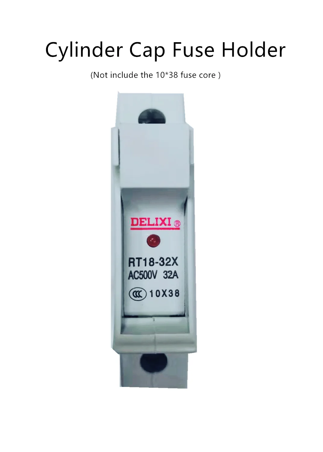 DELIXI RT18 32X 1 полюс 10x38 мм крепление на DIN рейку фотовспышка со светодиодным