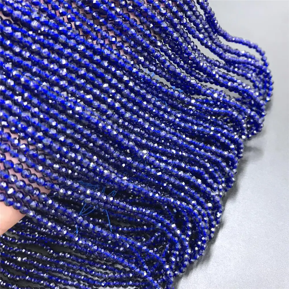 Оптовая продажа 2 мм ограненный природный камень бисер зеленый изумруды рабис