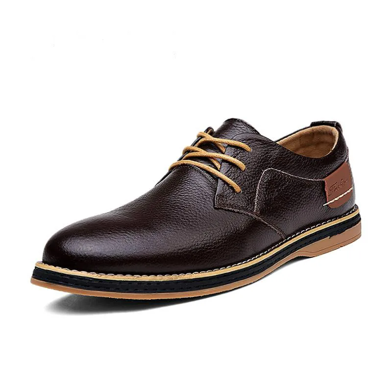 

DM59 Men Designer Shoes Oxford Genuine Leather Dress Shoes Brogue Lace Up Flats Male Casual Shoe Footwear Loafers Big Size 39-45