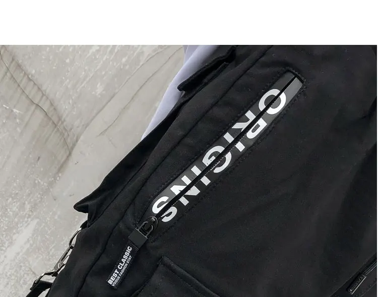 Streetwear Harajuku Pants Multi Pocket Slim Elasticity Harem Jogger Pants Ribbon Cargo Tootsies Singer Costume