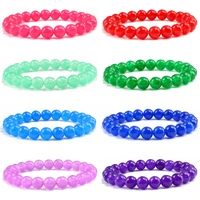 women multicolor natural stone beads bracelests 8mm elastic bracelests bangle charm men yoga healing energy jewelry friend gifts