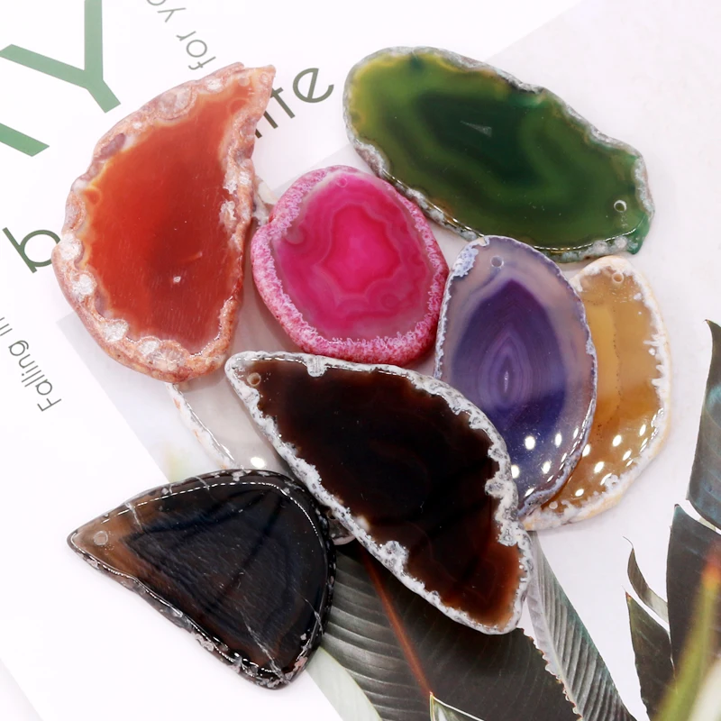 1 шт многоцветные полудрагоценные камни ожерелье кулон ювелирные изделия