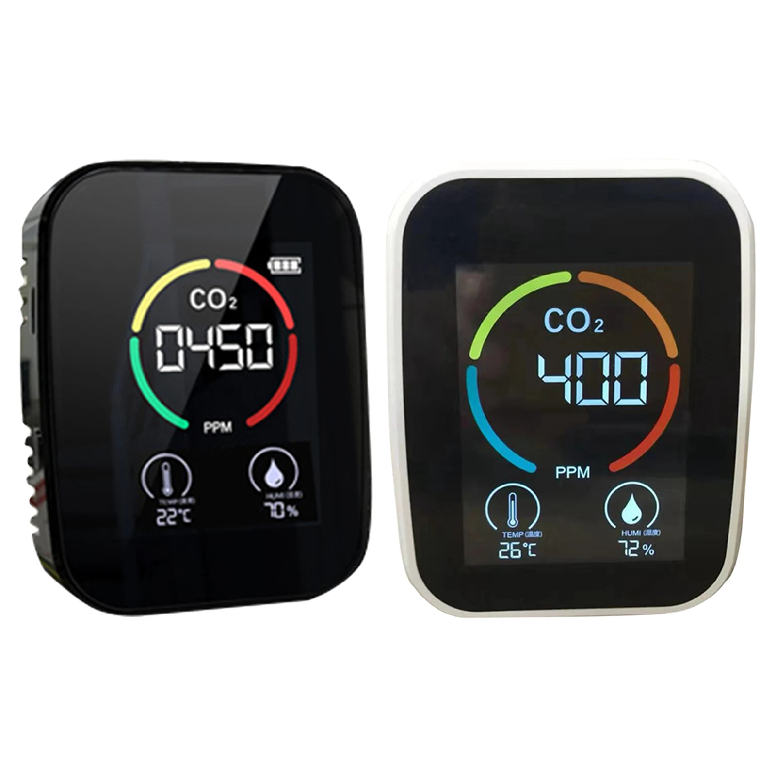 

Портативный монитор качества воздуха, домашний детектор CO2 для домашних офисов, 1200 мАч, профессиональный детектор температуры и влажности,...