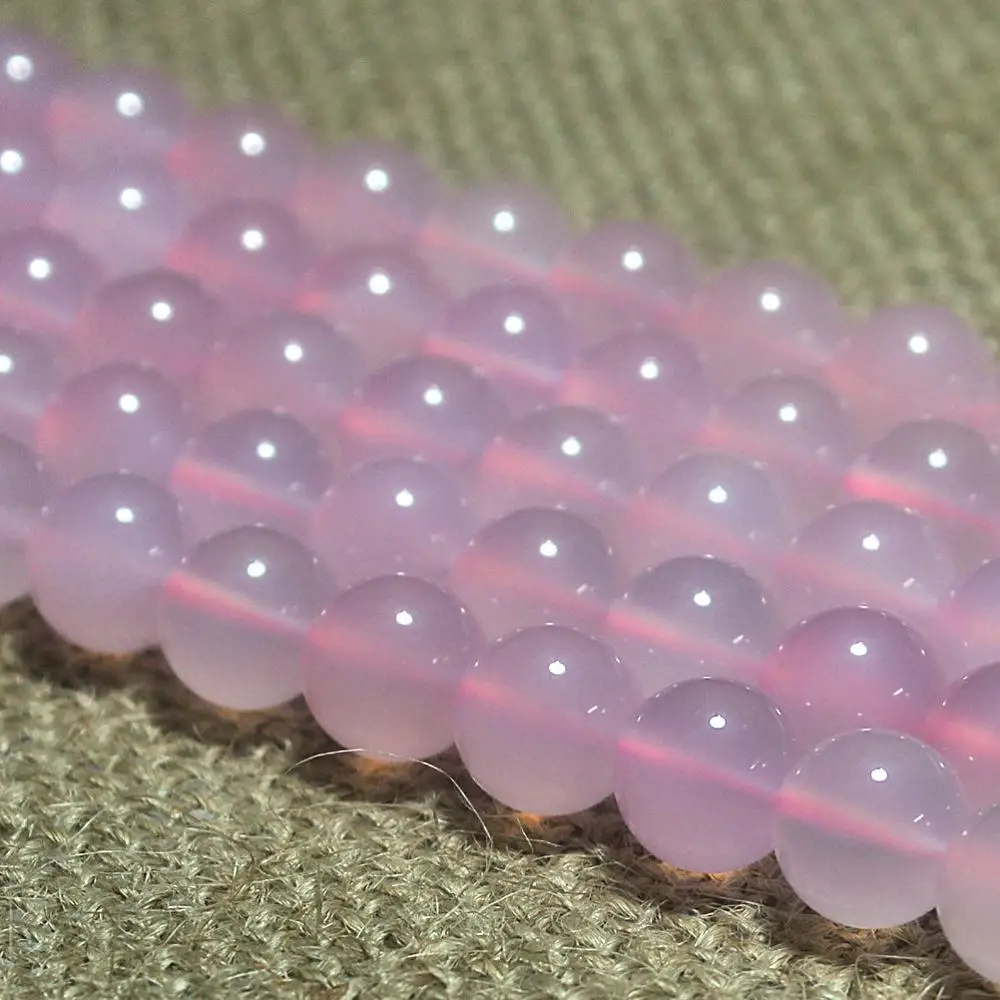 Натуральный круглый розовый Агат Сердолик Драгоценный камень свободные бусины 4