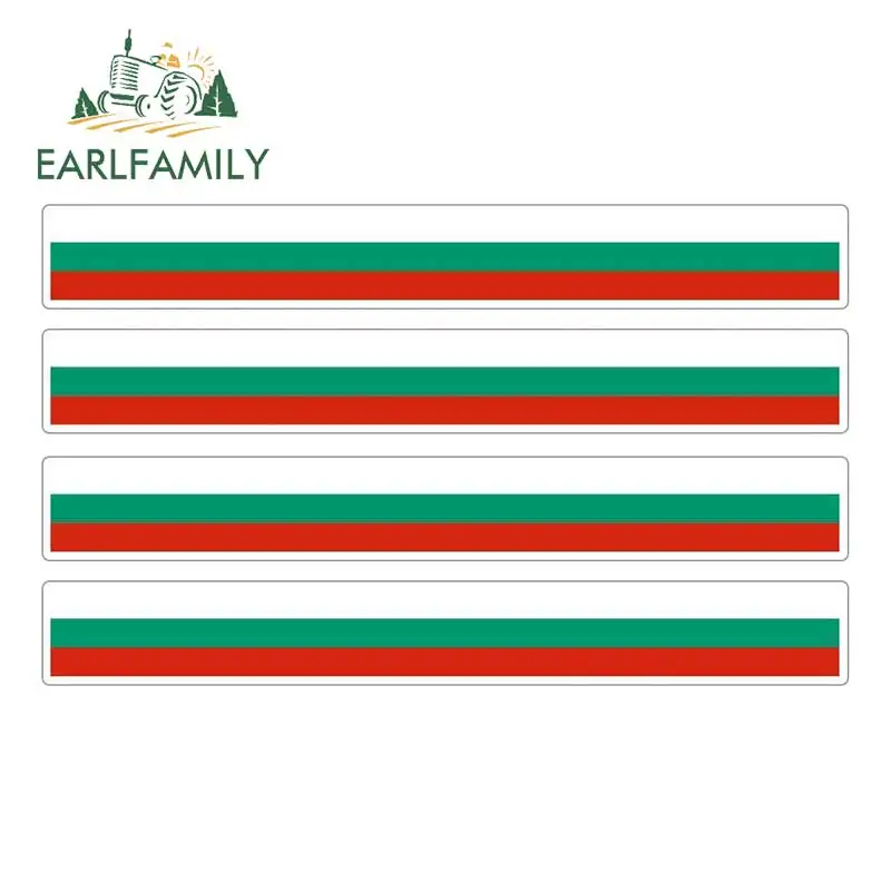 EARLFAMILY 4 шт. полоса для автомобиля наклейка-флаг на Мотогонки наклейка бампер