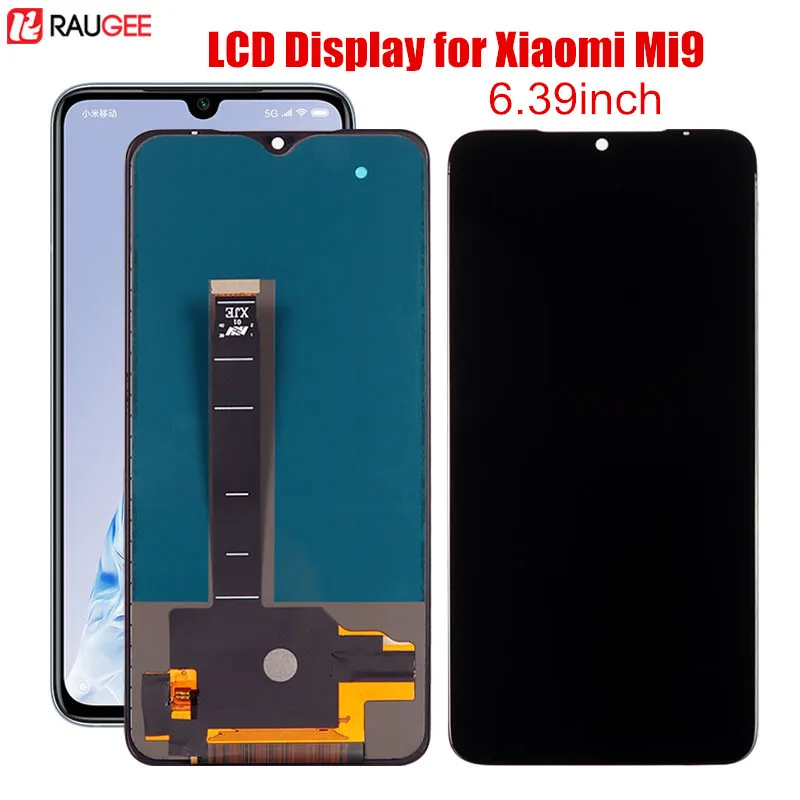 ЖК дисплей для Xiaomi Mi 9 протестированный + сенсорный экран с рамкой замены Mi9 M9 6 39