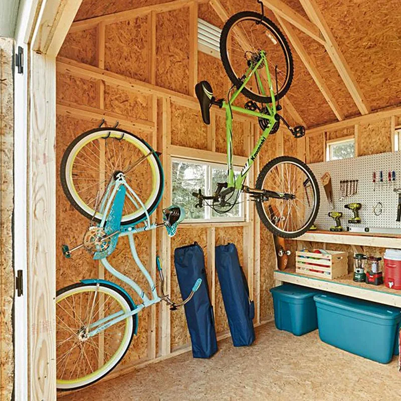

9 Pack Bike Storage Hook Rack, Heavy Duty Large Screw Hooks for Garage Wall and Ceiling Bicycle Storage, Utility Tool
