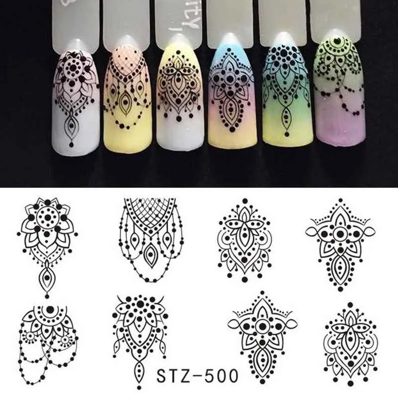 Горячее предложение! Новые наклейки для ногтей водонепроницаемые с цветочной