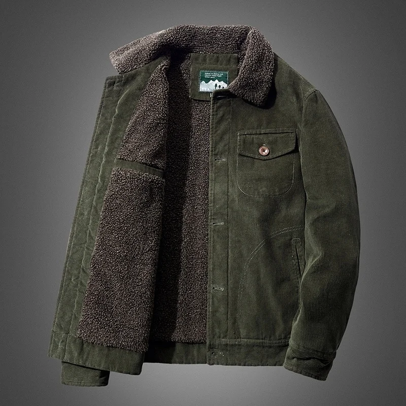 

corduroy Winter men's cotton padded jacket collar casual cotton padded jacket large size warm cotton padded jacket men's jacket
