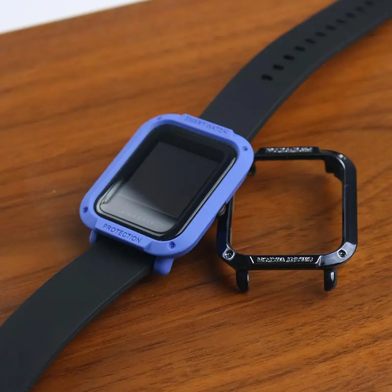 Многоцветный PC покрытие протектор для часов для Huami Amazfit Bip Молодежные часы чехол смарт-спорт крышка Замена аксессуары