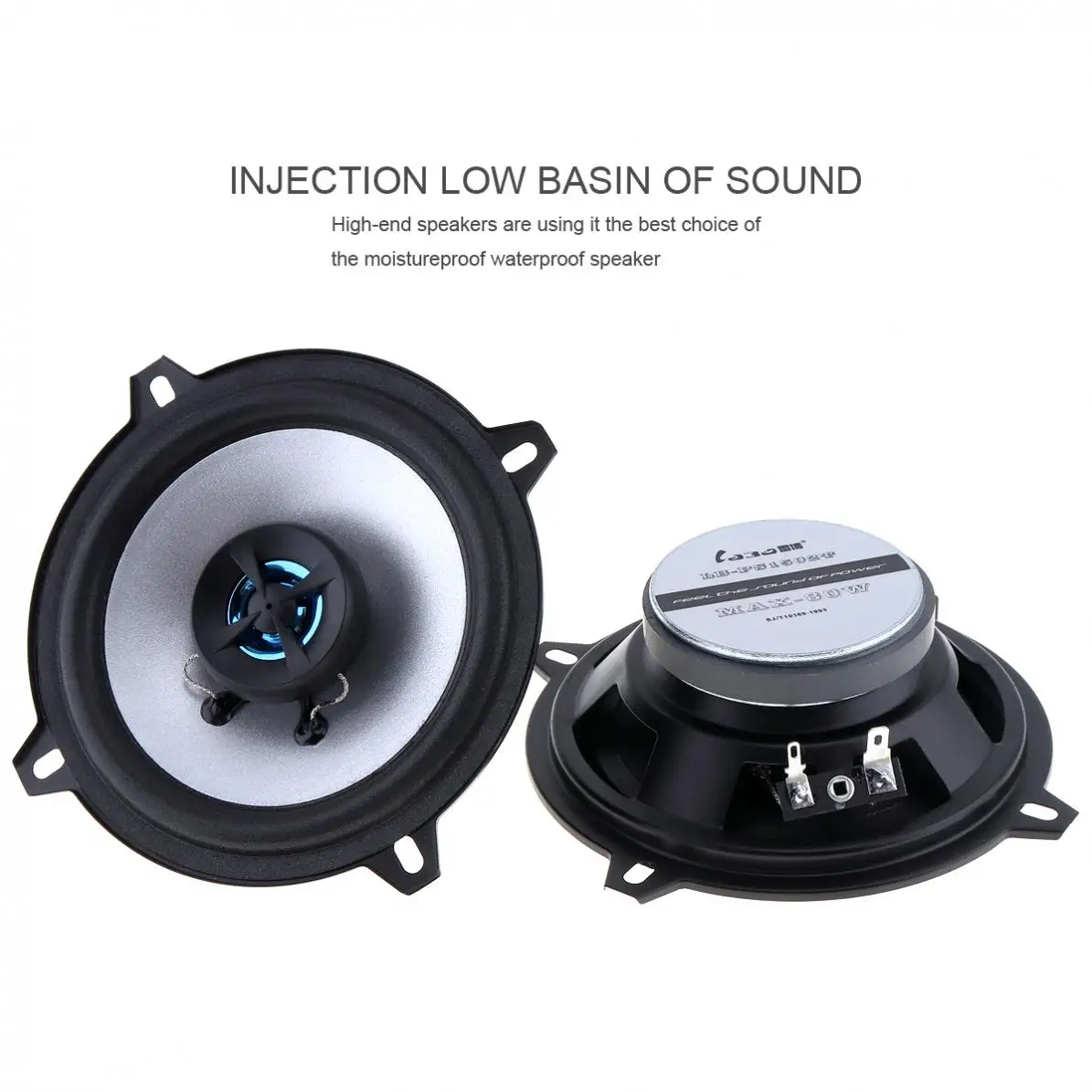 2 шт. 5 дюймовый сторонний автомобильный коаксиальный динамик 80 Вт громкий 4 Ом