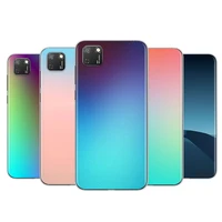 for honor 50 se v30 30i 30s 30 20s 20e 20 v20 pro 5g plus lite transparent phone case gradient color soft tpu cover