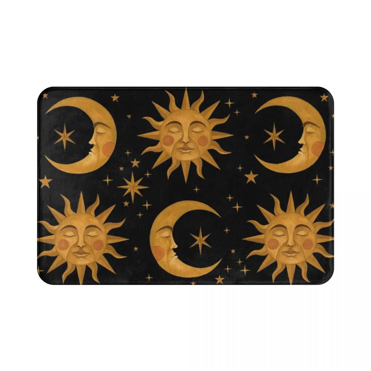 

Sun And Moon Polyester Doormat Rug carpet Mat Footpad Anti-slip Washable Front Room Corridor Kitchen Bedroom balcony toilet