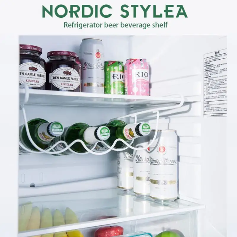 

Drink storage rack universal durable refrigerator wine rack metal refrigerator bottle rack bar storage rack kitchen accessories