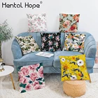 Плюшевая наволочка с цветочным принтом, домашний декор, диванная наволочка для дивана, декоративная квадратная наволочка с растительным узором, подушка для сиденья и стула