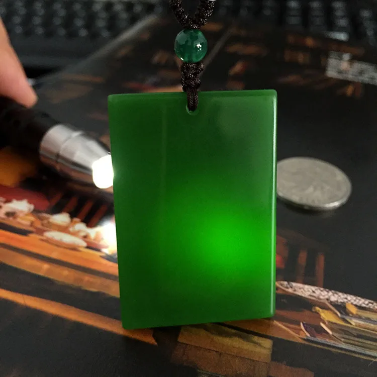 

Ожерелье с кулоном из натурального зеленого нефрита, нефритовые подвески, ожерелья для мужчин и женщин, нефритовые ювелирные изделия, ожере...