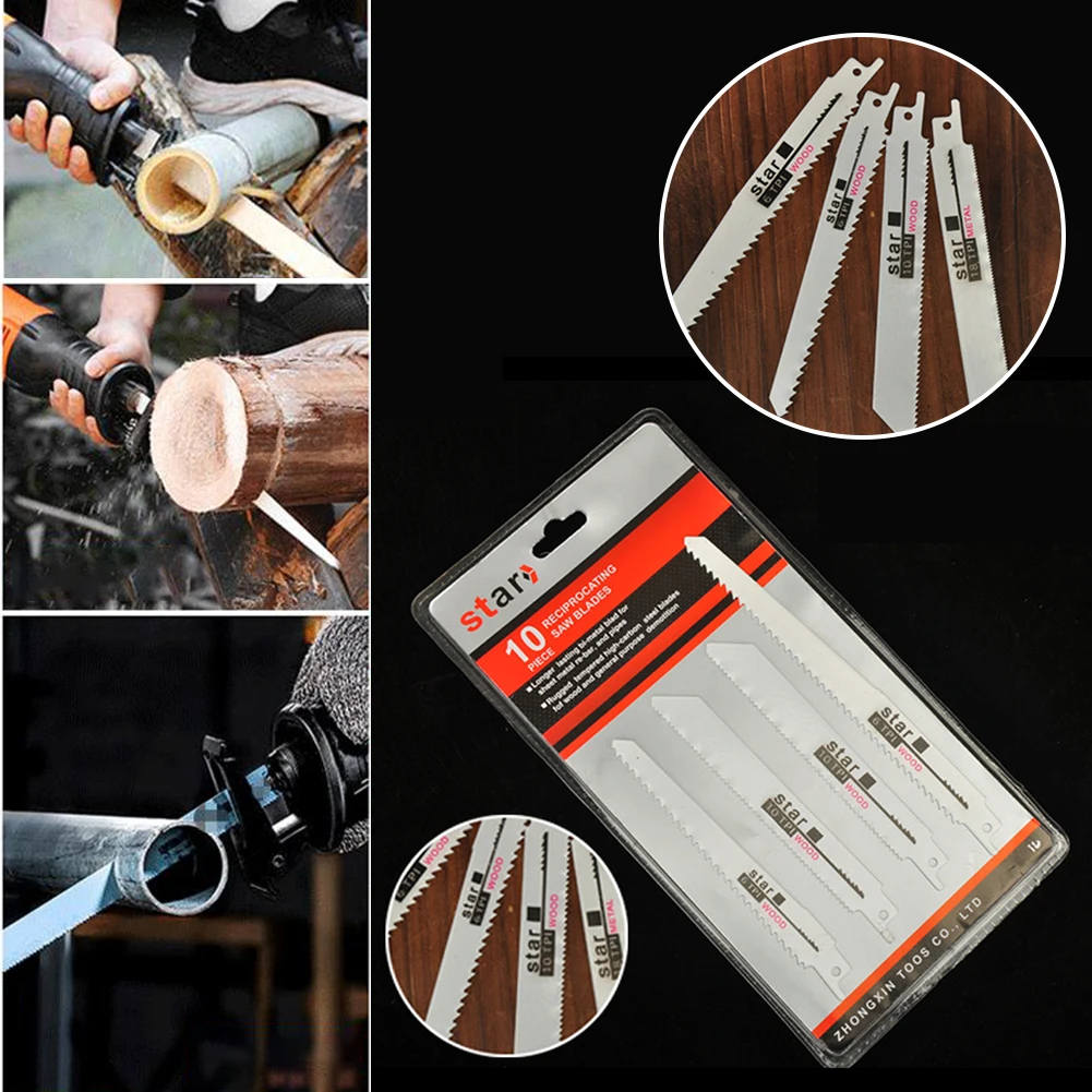 10 шт./компл. 6 &quot8&quot возвратно-поступательная пила набор лезвий для дерева