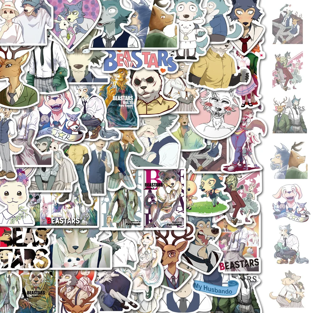 

10/30/50PCS Cartoon BEASTARS Series Hand Account Stickers Decorative Notebook Hand Account Decoration Waterproof Stickers