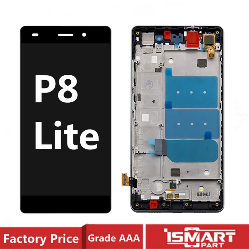 

Original For HUAWEI P8 Lite LCD Display Touch Screen Digitizer Assembly With Frame LCD For HW P8 Lite Screen Replace