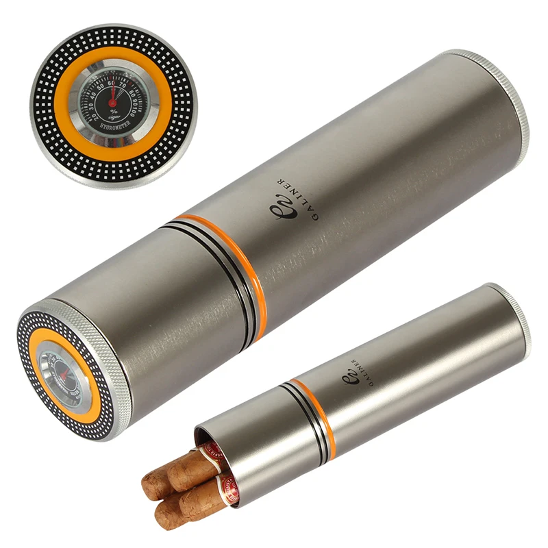 Трубка для сигар Galiner дорожный увлажнитель чехол коробка из алюминиевого сплава